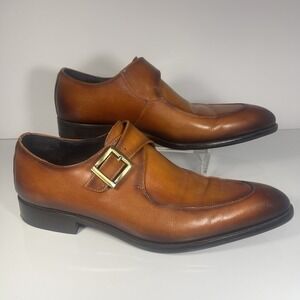 Mason Forte Eli Buckle Strap Cognac Dress Shoes Size 14